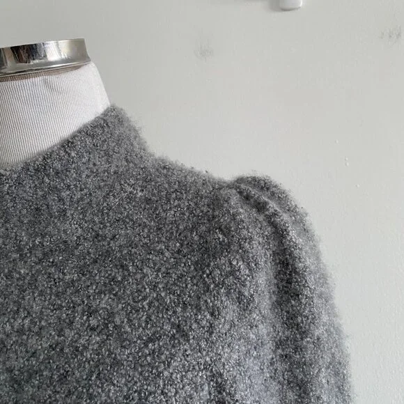 CO Cashmere Mock Neck Sweater Gray - Picture 4 of 11
